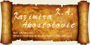 Kazimira Apostolović vizit kartica
